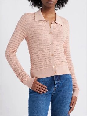 FRAME SMOCKED CARDIGAN